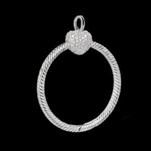 Women’s 925 Silver Love Buckle Pendant Charm Holder - NWT